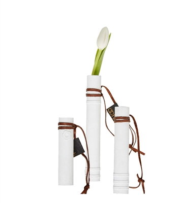 Paper Hanging Flower Tubes Set/3 S-M-L White- A - A