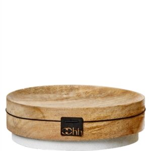 Shallow Dish Wood White Base- A - A