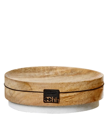 Shallow Dish Wood White Base- A - A