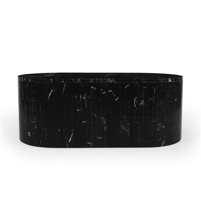 Black Marble Coffee Table-ST - Black & White - Black & White - Imagen 2