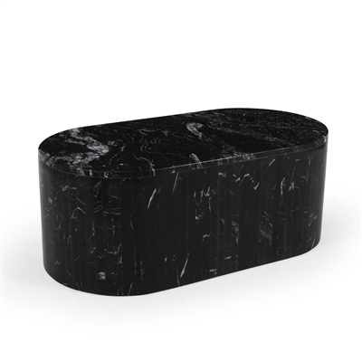 Black Marble Coffee Table-ST - Black & White - Black & White - Imagen 3