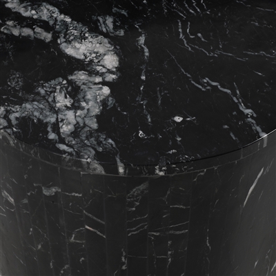 Black Marble Coffee Table-ST - Black & White - Black & White - Imagen 4
