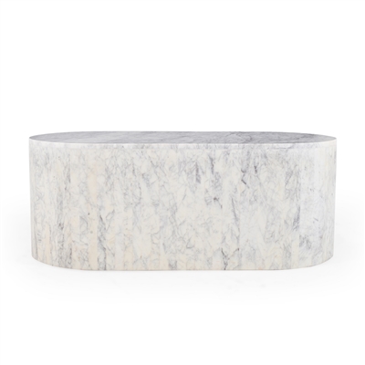 White & Purple Marble Coffee Table-ST - White & Purple - White & Purple - Imagen 2