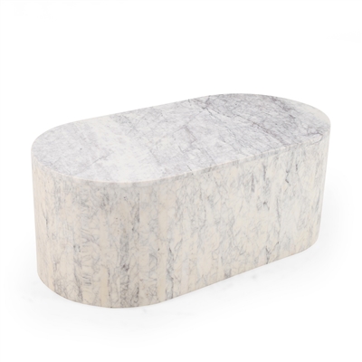 White & Purple Marble Coffee Table-ST - White & Purple - White & Purple - Imagen 3