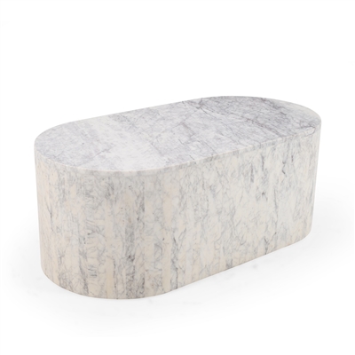 White & Purple Marble Coffee Table-ST - White & Purple - White & Purple - Imagen 4