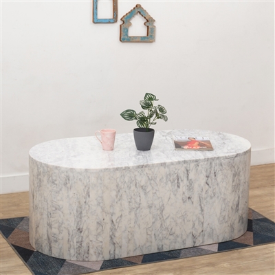 White & Purple Marble Coffee Table-ST - White & Purple - White & Purple - Imagen 6