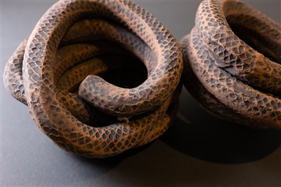 Snake Basket 1 Ivory Black Wash 9"x8"x4"- A - Ivory Black Wash - Imagen 2