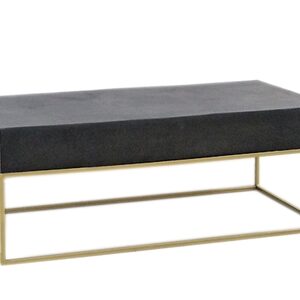 Cast Aluminum Rectangle Coffee Table 43"L x 25"W - A