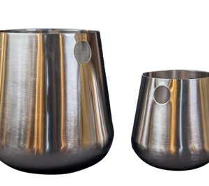 Set of 2 Nickel Wine Coolers- A - Nickel