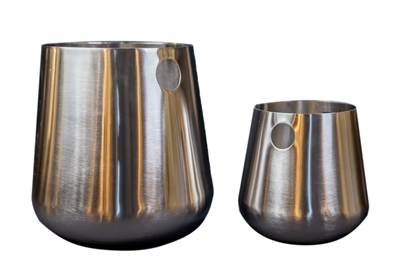 Set of 2 Nickel Wine Coolers- A - Nickel