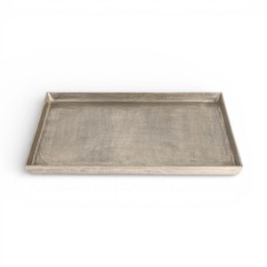 Lg. Cast Aluminum Rectangle Tray Nickel Antique - Nickel Antq