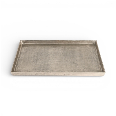 Lg. Cast Aluminum Rectangle Tray Nickel Antique - Nickel Antq