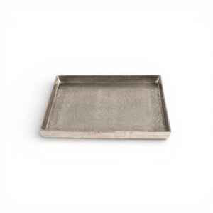 Sm. Cast Aluminum Rectangle Tray Nickel Antique - Nickel Antq