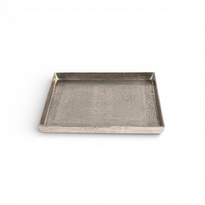 Sm. Cast Aluminum Rectangle Tray Nickel Antique - Nickel Antq