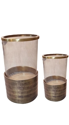Sm. Brass Antique Hurricane-ST - Brass Antq - Imagen 2
