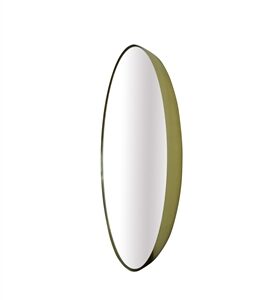 Lg. Round Antique Brass Mirror 30”Dia- A - Brass Antq