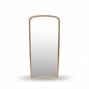 Lg. Cast Aluminum Rect Mirror - Brass Antq