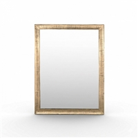 Cast Aluminum Curved Rectangular Mirror - Brass Antique - Brass Antique