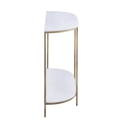 White Marble Top Console Table - White - Imagen 4