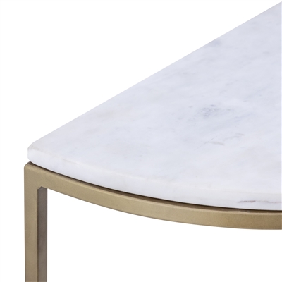White Marble Top Console Table - White - Imagen 6