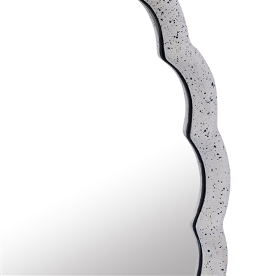 Aluminum Wave Mirror Large- A - White - Imagen 2
