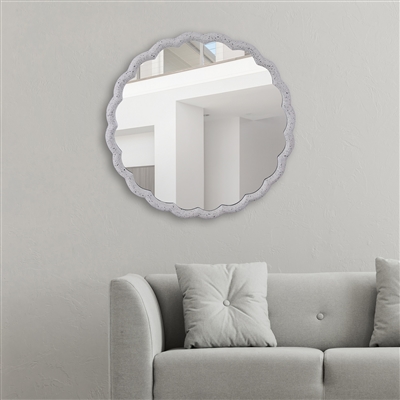 Aluminum Wave Mirror Large- A - White - Imagen 5