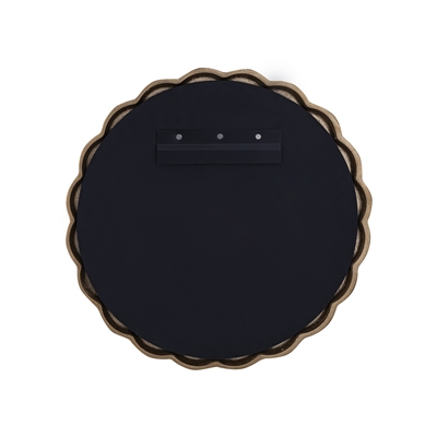Cast Aluminum Wave Mirror Small-ST - BRASS ANTIQUE - Imagen 5