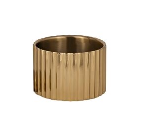 Gold Steel Ice Bucket Large Double Wall - Gold