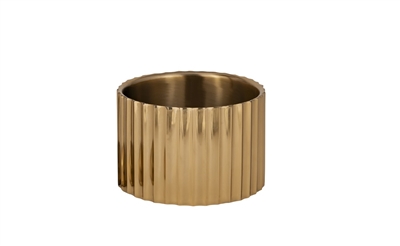 Gold Steel Ice Bucket Large Double Wall - Gold