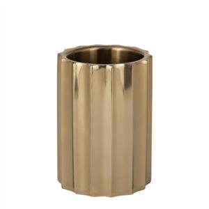 Gold Steel Ice Bucket Small Double Wall - Gold