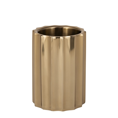 Gold Steel Ice Bucket Small Double Wall - Gold