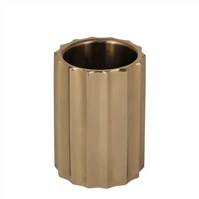Gold Steel Ice Bucket Small Double Wall - Gold - Imagen 4