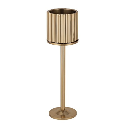 Gold Steel Ice Bucket Stand Only large - Gold - Imagen 4