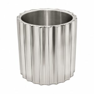 Silver Steel Ice Bucket Medium Double Wall - Silver