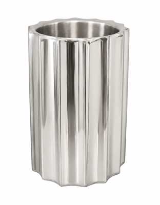 Silver Steel Ice Bucket Small Double Wall - Silver