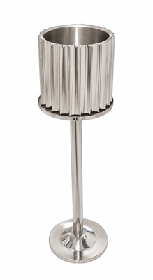 Silver Steel Ince Bucket Stand Only- Large - Silver - Imagen 2