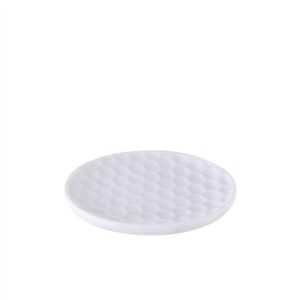 Small White Marble Round Platter- A - White