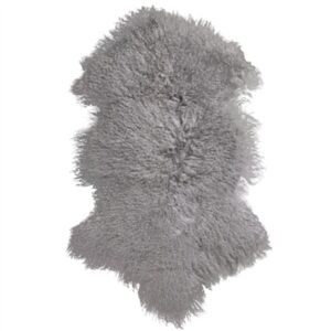 Taupe Sheepskin Rug H 40" & Dia 46.7"- ST - Taupe