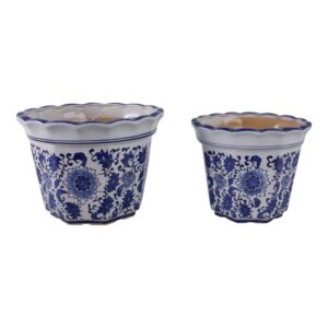 ENOCHFIELD SET OF 2 BLUE PLANTER 9 (IN)
