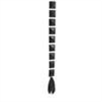 Crystal Black Strand W/Sq Facets- A - A