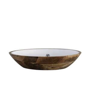 Mango Wood Lg Bowl Natural - Natural & Print -A - Natural & Print