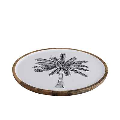Mango Natural Wood Plate - Natural & Print -A - Natural & Print - Imagen 2