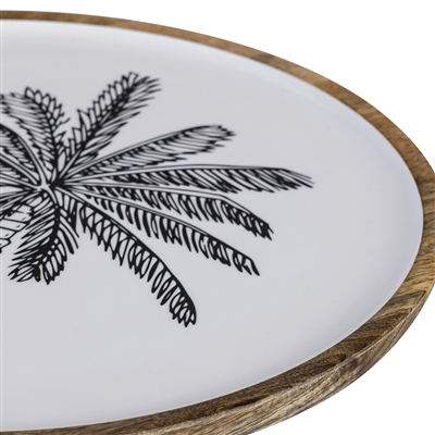 Mango Natural Wood Plate - Natural & Print -A - Natural & Print - Imagen 3