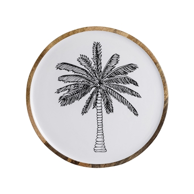 Mango Natural Wood Plate - Natural & Print -A - Natural & Print - Imagen 4