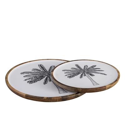 Mango Natural Wood Plate - Natural & Print -A - Natural & Print - Imagen 5