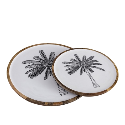 Mango Natural Wood Plate - Natural & Print -A - Natural & Print - Imagen 6