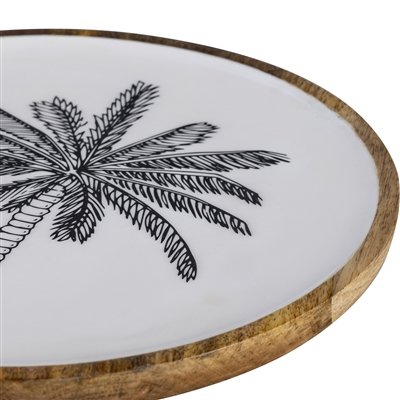 Mango Wood Plate w/Print - Natural & Print -A - Natural & Print - Imagen 3