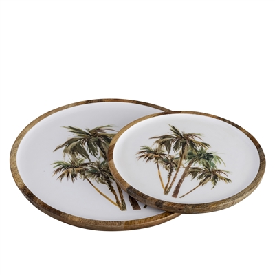 Mango Wood Plate - Natural & Print -A - Natural & Print - Imagen 6