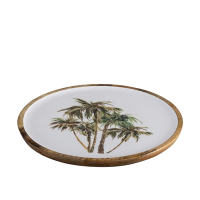 Mango Wood Plate with print - Natural & Print -A - Natural & Print - Imagen 2