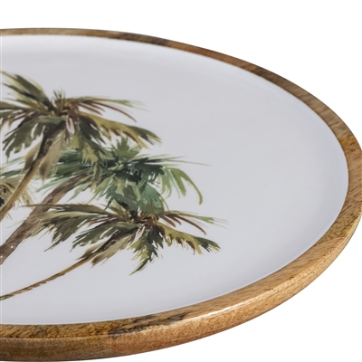 Mango Wood Plate with print - Natural & Print -A - Natural & Print - Imagen 3